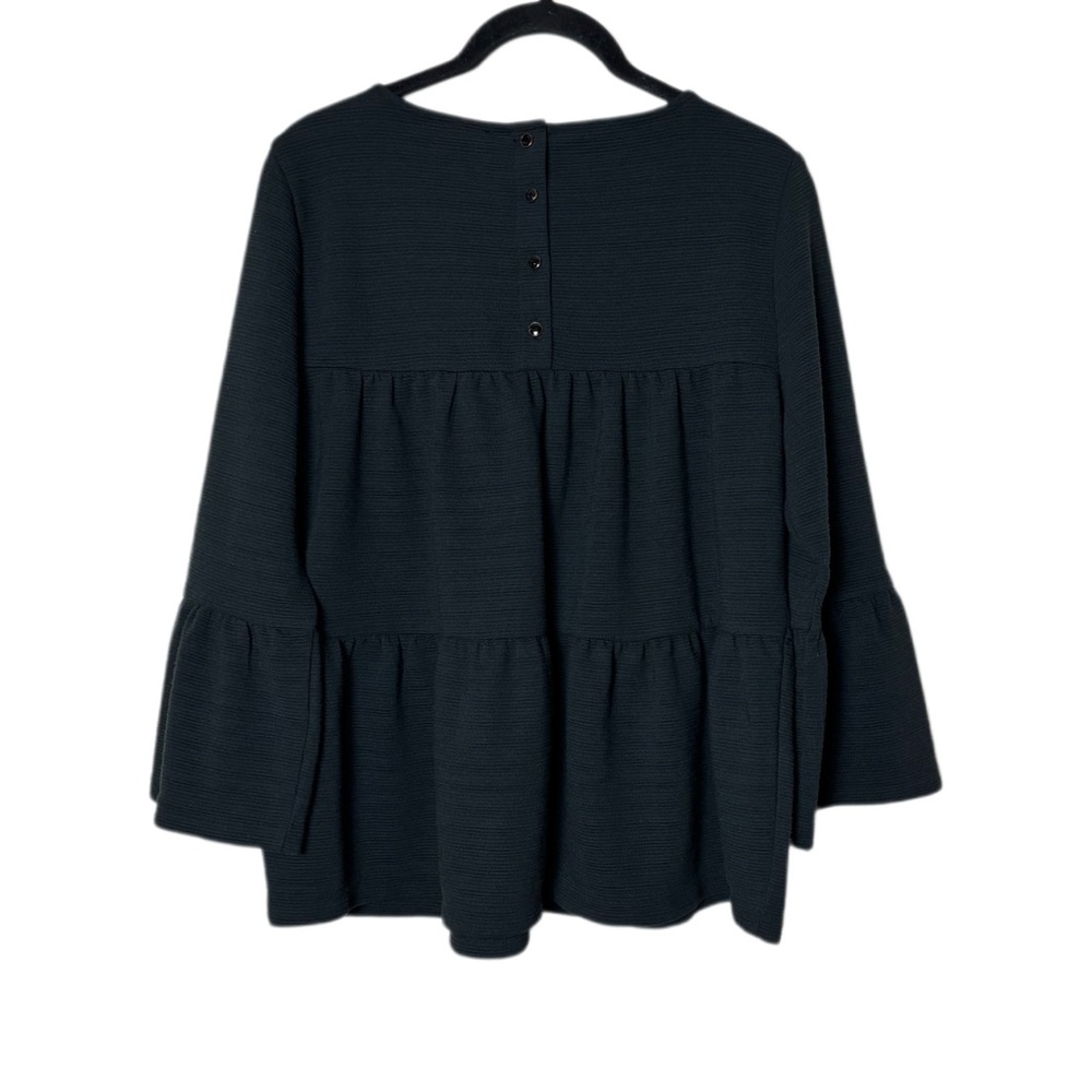 J.Crew Button-Back Tiered Bell-Sleeve Top Woman's Size Medium - Picture 3 of 16